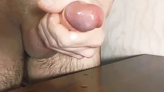 Took a lot of lube and jerked gone a big dick