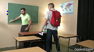 Hairy Teacher Fucks His Blissful Student